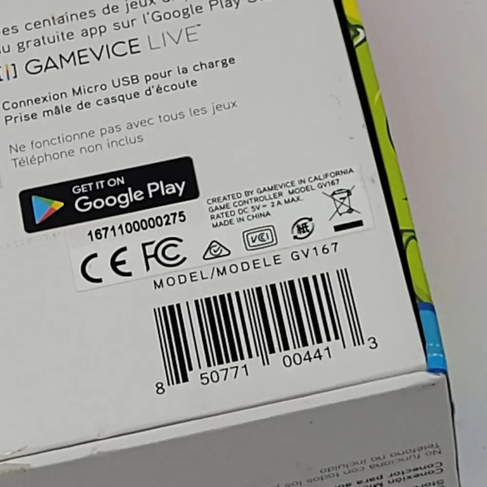 Gamevice  Model GV167 Controller for Samsung Galaxy for Galaxy S7, S7 Edge